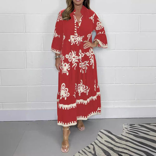 Levoire | Robe Imprimée Élégante Robe Taille Imprimée