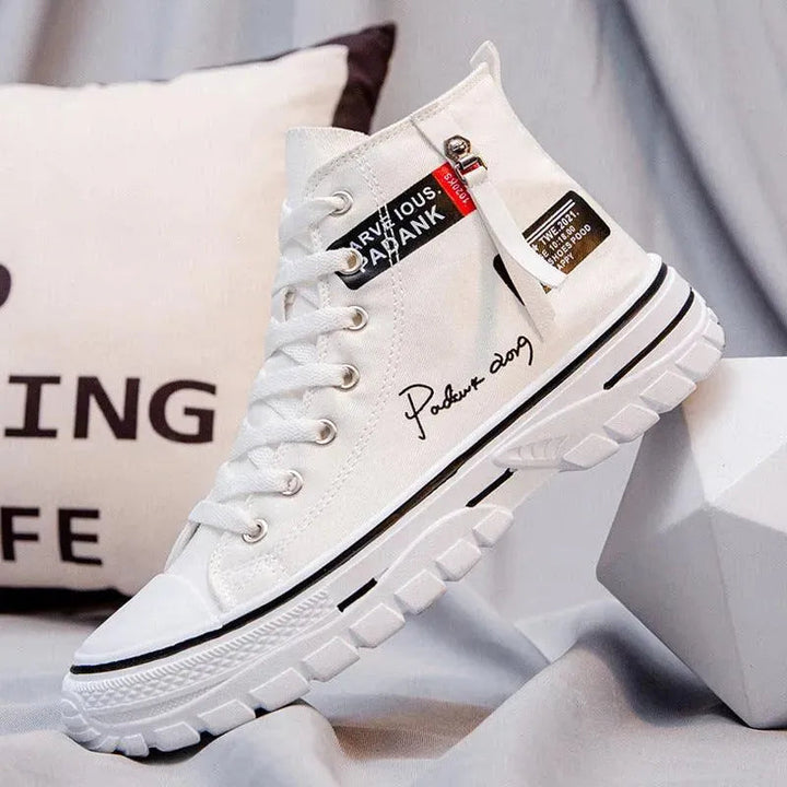 Levoire | Chaussures à talons pour hommes – Style urbain et confort décontracté Blanc