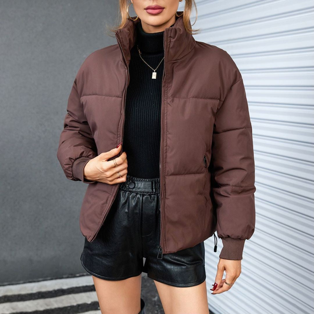 Veste d'hiver matelassée pour femme au design sportif avec col montant Levoire