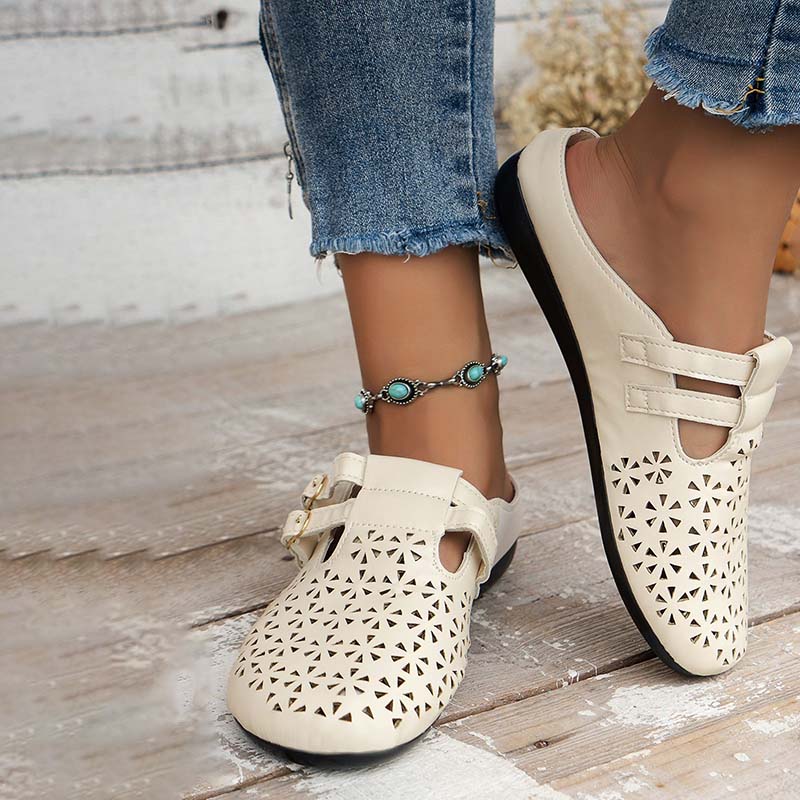 Levoire | Pantoletti Ilmava Pour Femmes Avec Bout Fermé Et Lacets