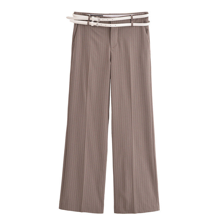 Levoire | Ensemble à carreaux Gilet à carreaux Ceinture Pantalons larges Pantalons