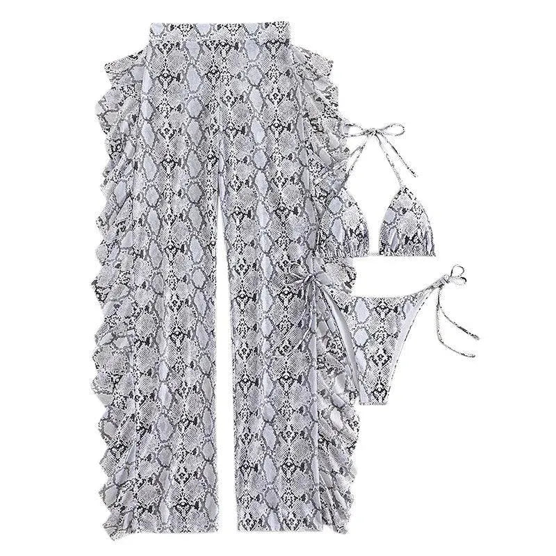 Levoire | Robe de plage en maille avec motif serpent