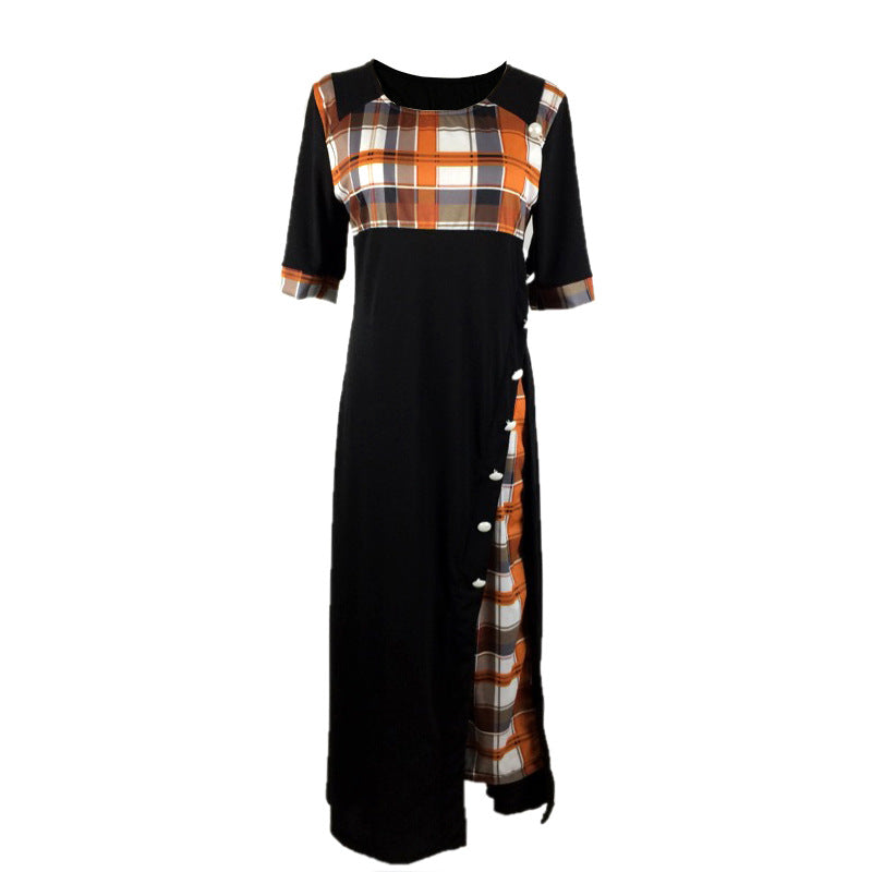 Levoire | Élégante robe longue fluide irrégulière noir
