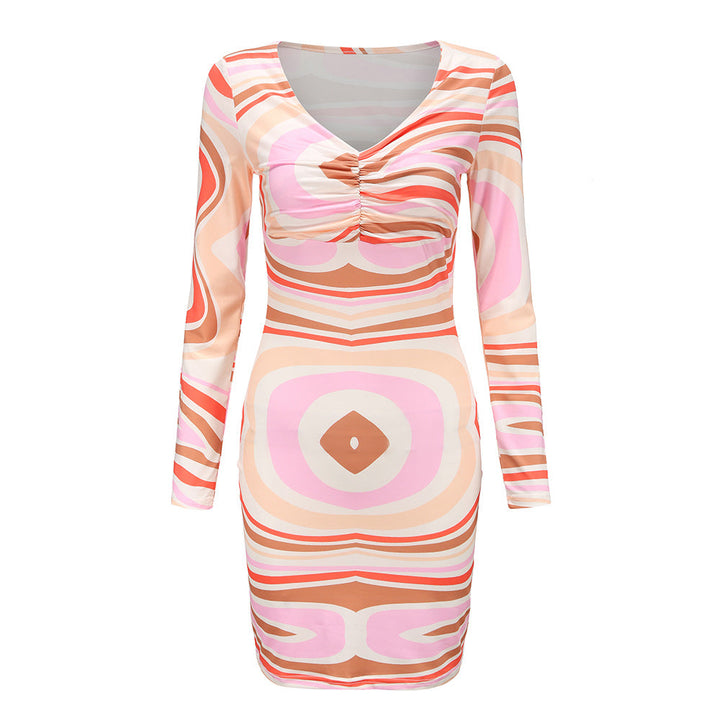 Levoire | Sensuelli V-ouvrir manches longues sexy mini-jupe Blanc