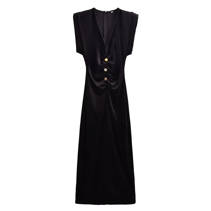 Levoire | Robe longue printemps élégante noir
