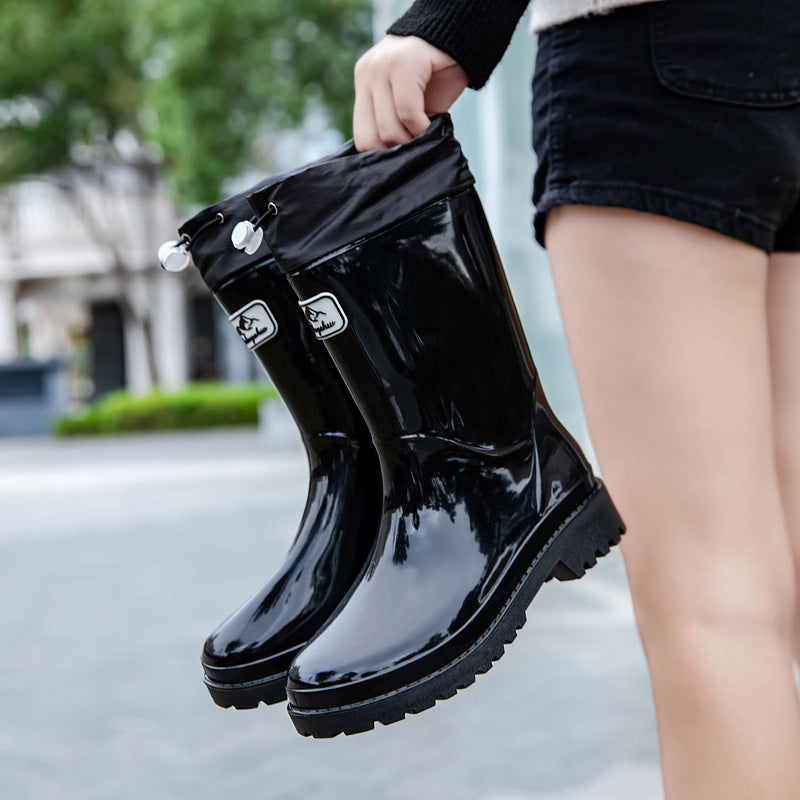 Femmes Bottes en caoutchouc de haute qualité et stylées avec système de lacets réglable Avriane