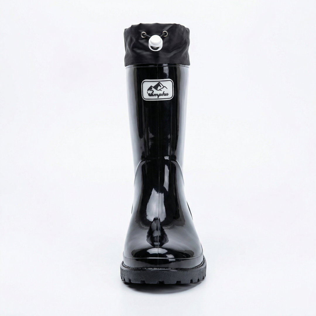 Femmes Bottes en caoutchouc de haute qualité et stylées avec système de lacets réglable Avriane