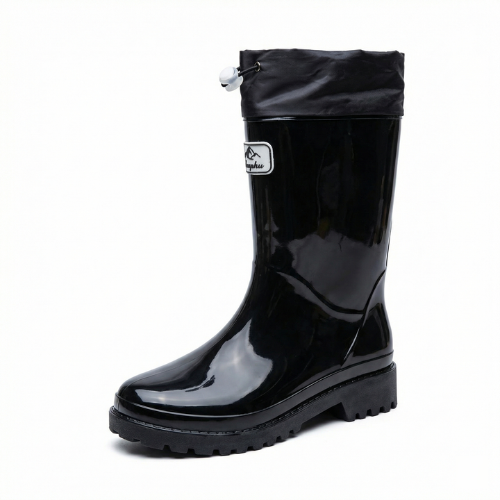 Femmes Bottes en caoutchouc de haute qualité et stylées avec système de lacets réglable Avriane