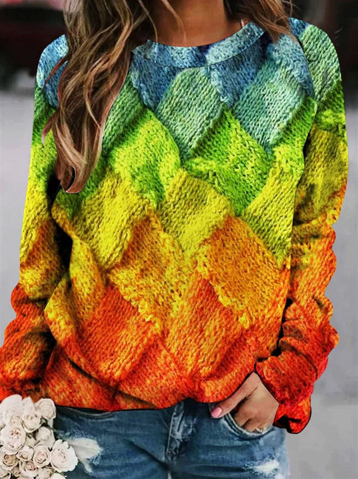 Levoire | Sweatshirt En Laine Imprimé Jaune-vert