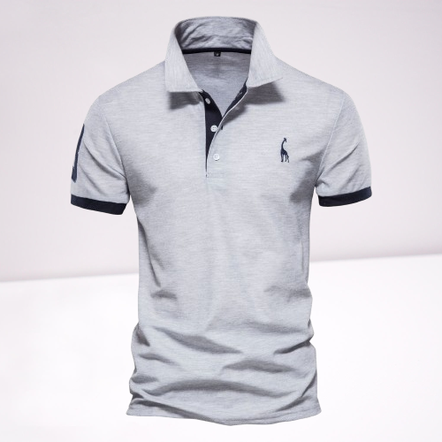 Levoire | Polo Décontracté Slim Fit Pour Hommes Gris
