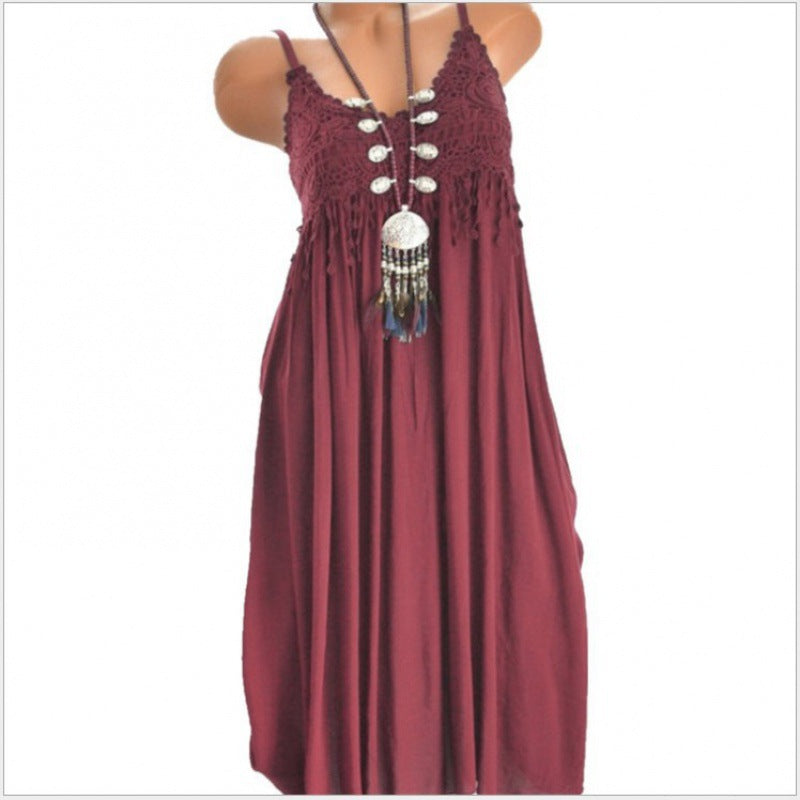 Levoire | Robe en dentelle sensuelle Rouge vin