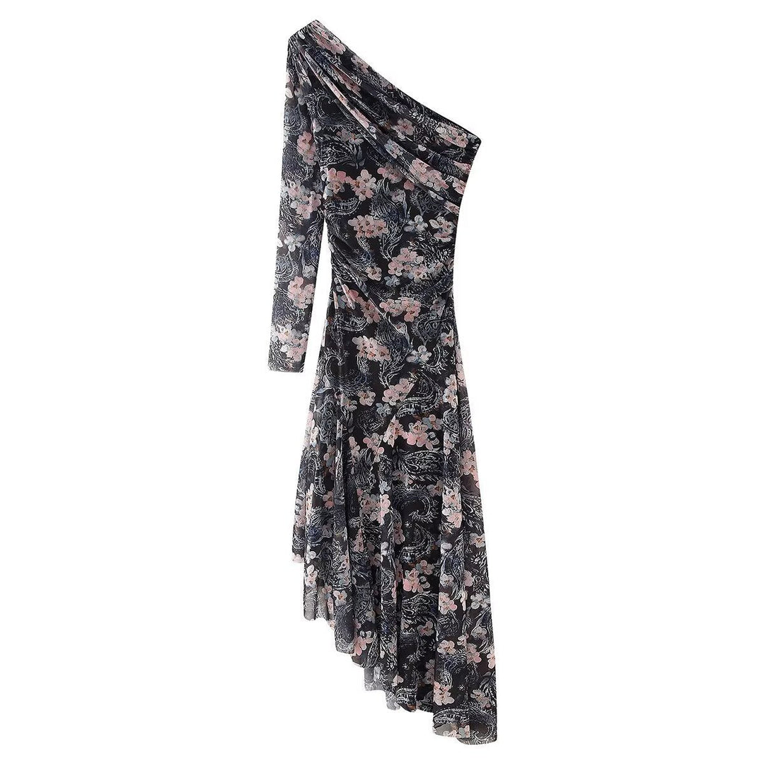 Levoire | Hennot transparent fleur maille longue robe Poids