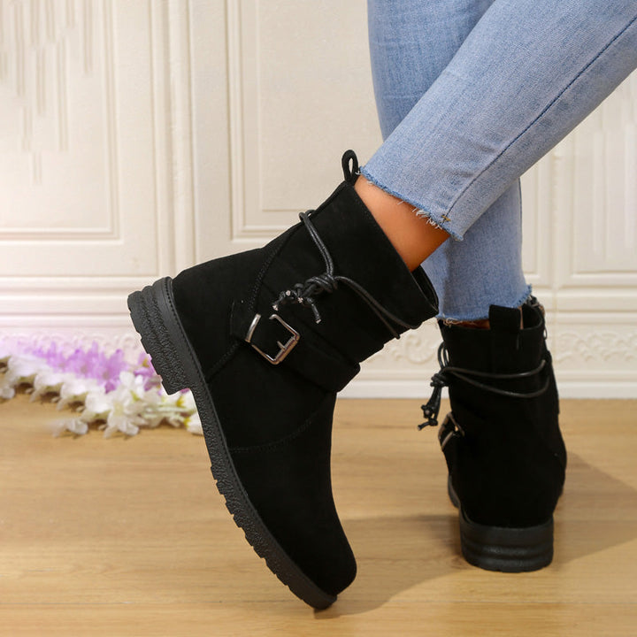 Levoire | Bottes Mi-Hautes Robustes À Boucle Pour Femmes