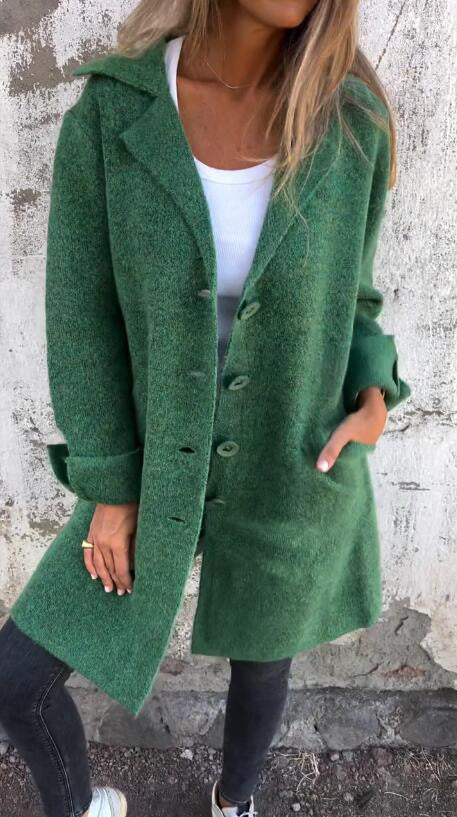 Veste en laine longue élégante pour femmes avec coupe surdimensionnée Levoire