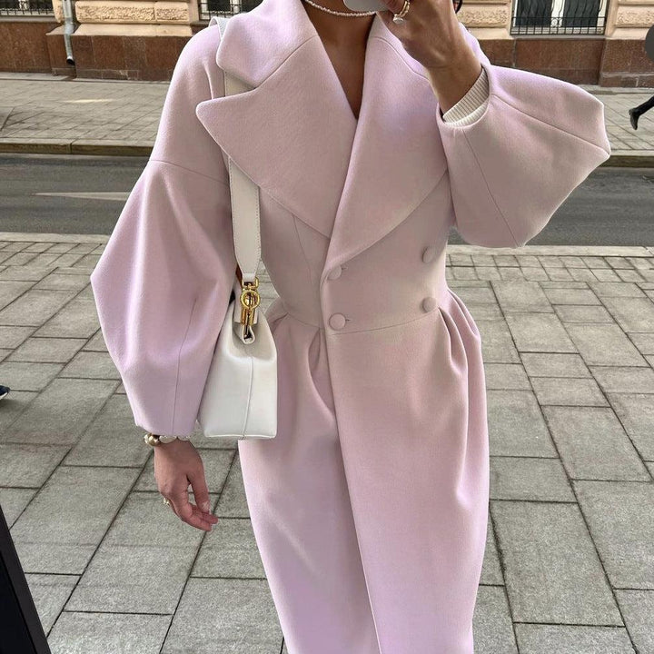 Levoire | Housse de lumière Col inversé Manteau long Rosa