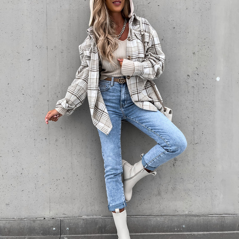 Levoire | À Capuche Décontracté À Carreaux