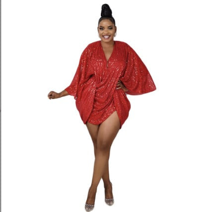 Levoire | Robe sexy pailletée raisin Rot