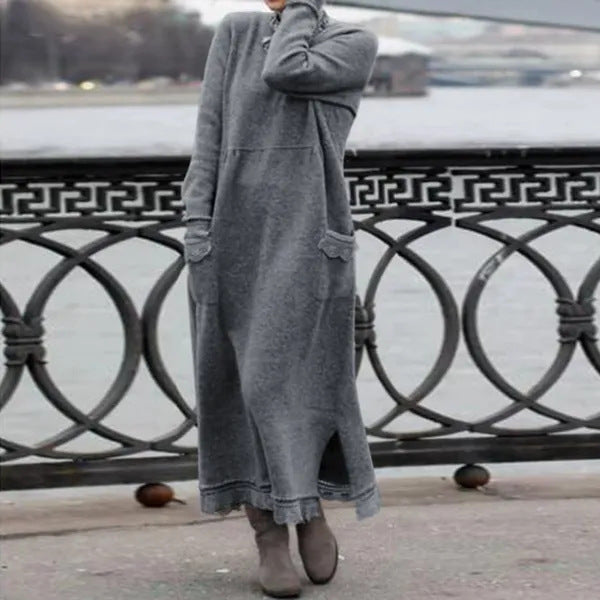 Levoire | Robe Maxi Unie Gris