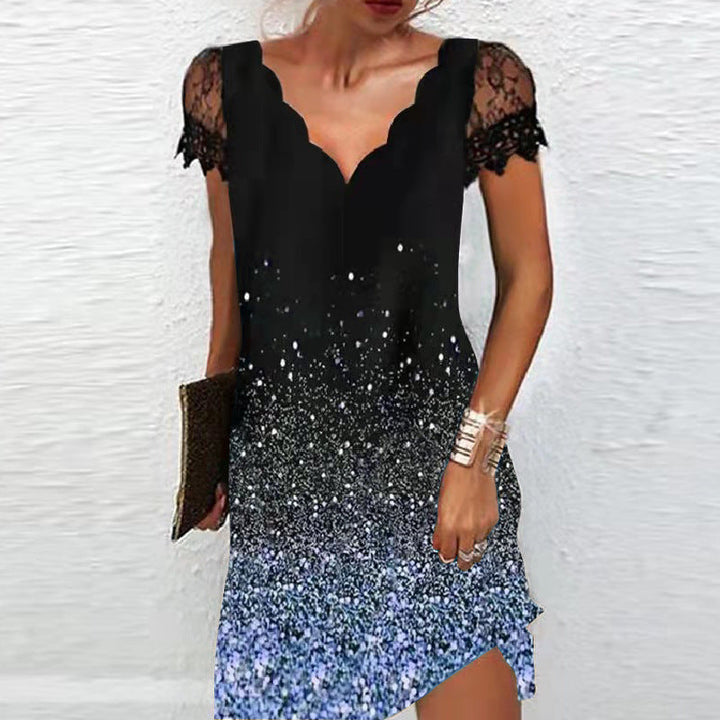 Levoire | Robe top Pittitop à encolure V tendance 10#Bleu