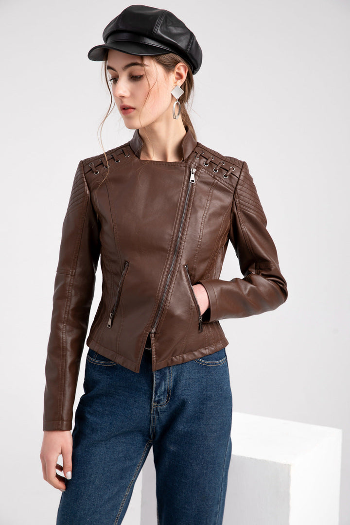 Levoire | Veste De Biker En Cuir Pour Femmes