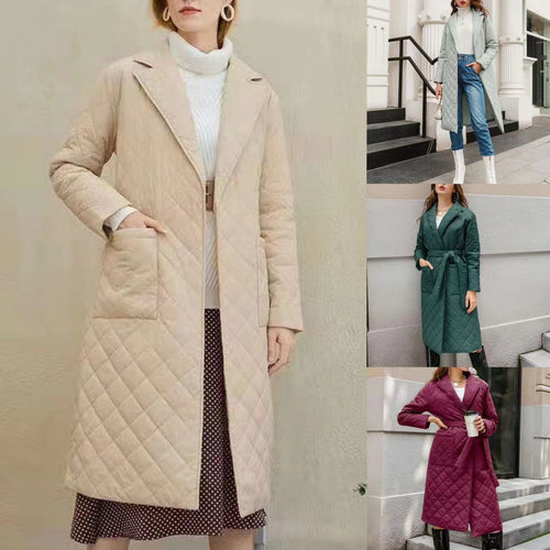 Manteau d'hiver matelassé pour femme avec ceinture élégante Levoire