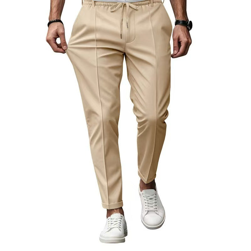 Pantalon élégant pour hommes en leisure avec taille élastique et poches latérales Avriane
