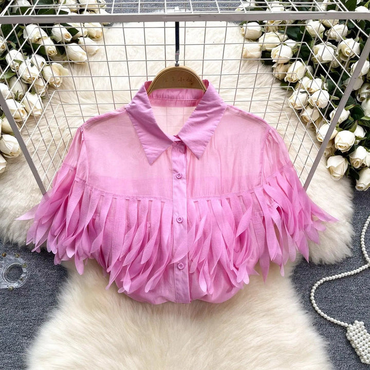 Levoire | Chemisier à manches courtes puff Rosa Taille libre