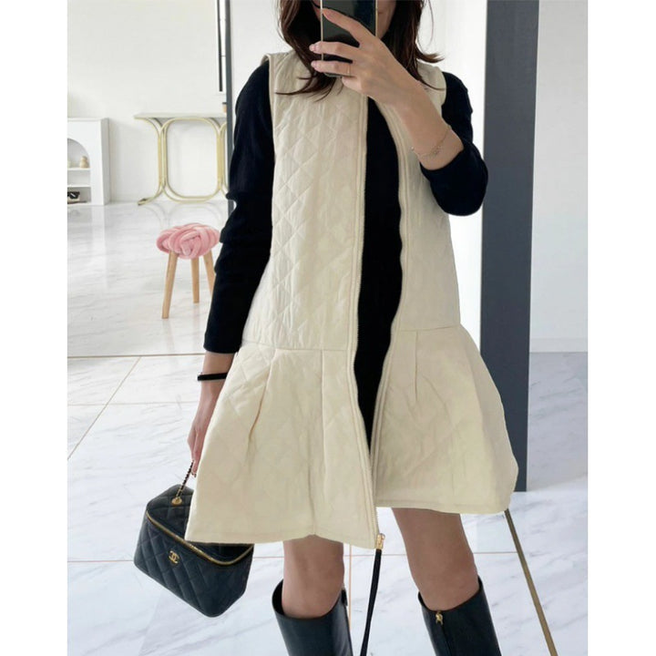 Gilet matelassé pour femme avec jupe évasée et fermeture éclair pratique Levoire