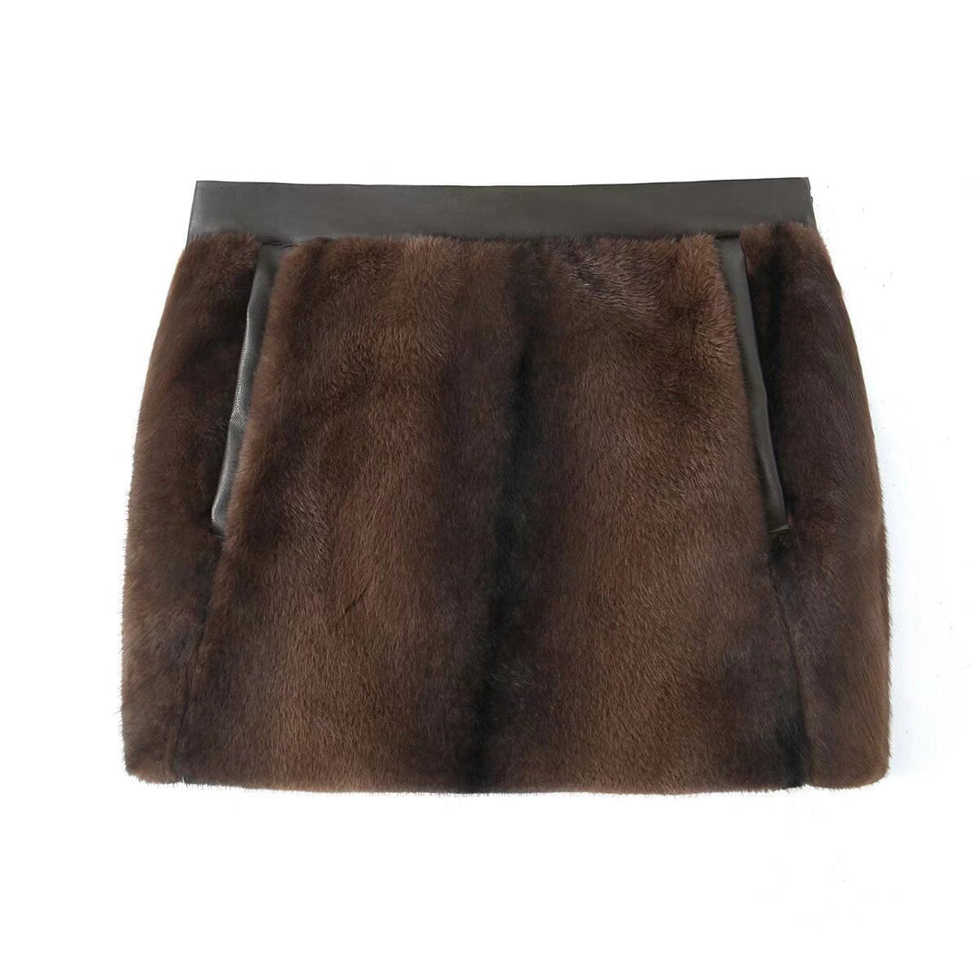 Levoire | Jupes mini hautes élégantes Brun foncé