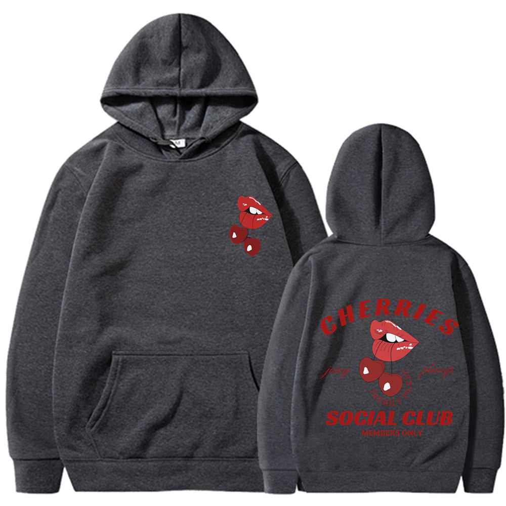 Sweat à capuche femme avec design cerise exclusif Levoire