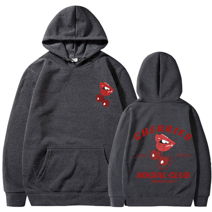 Sweat à capuche femme avec design cerise exclusif Levoire