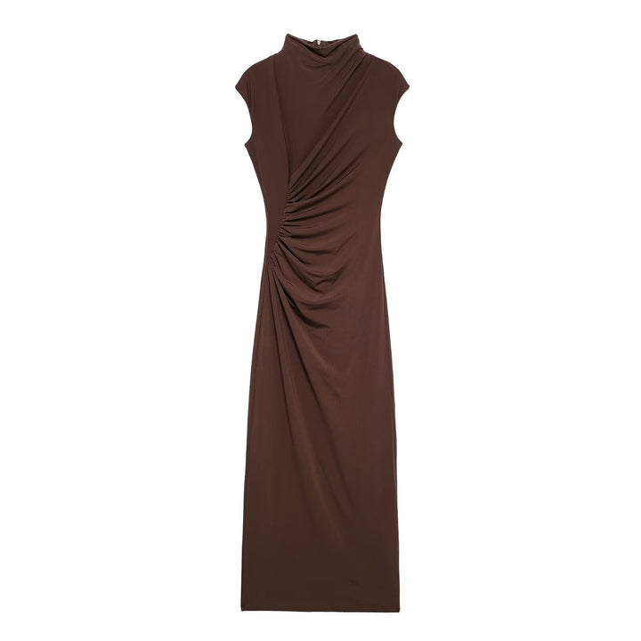 Levoire | Élégant Printemps Nouveau Chic Robe Longue Marron foncé