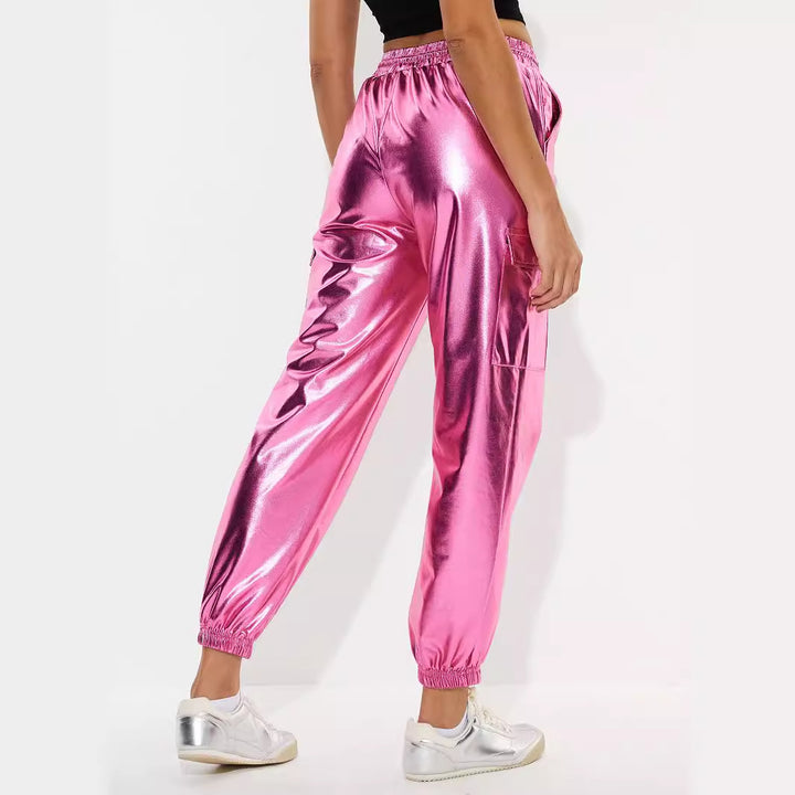 Pantalons de loisirs brillants sportifs pour femmes Levoire