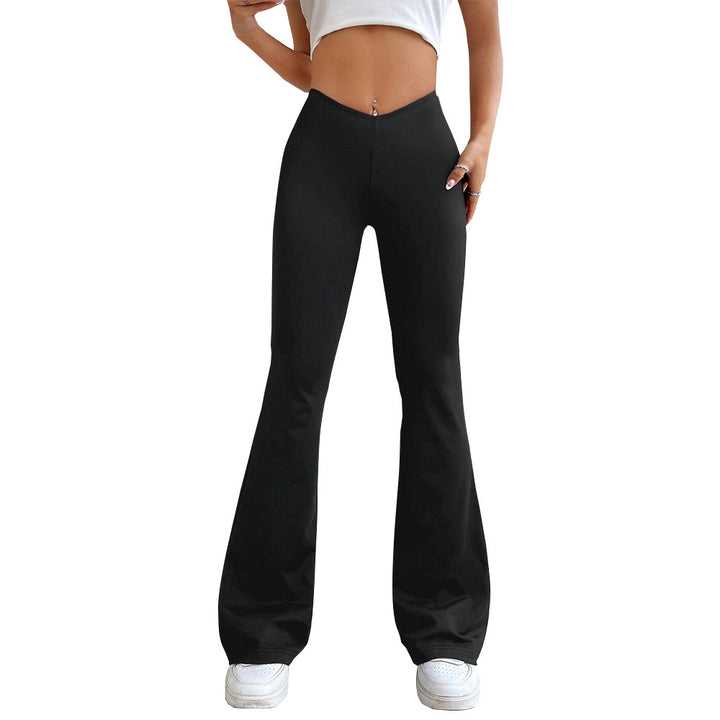 Pantalons évasés pour femmes avec taille haute et matériau élastique Levoire