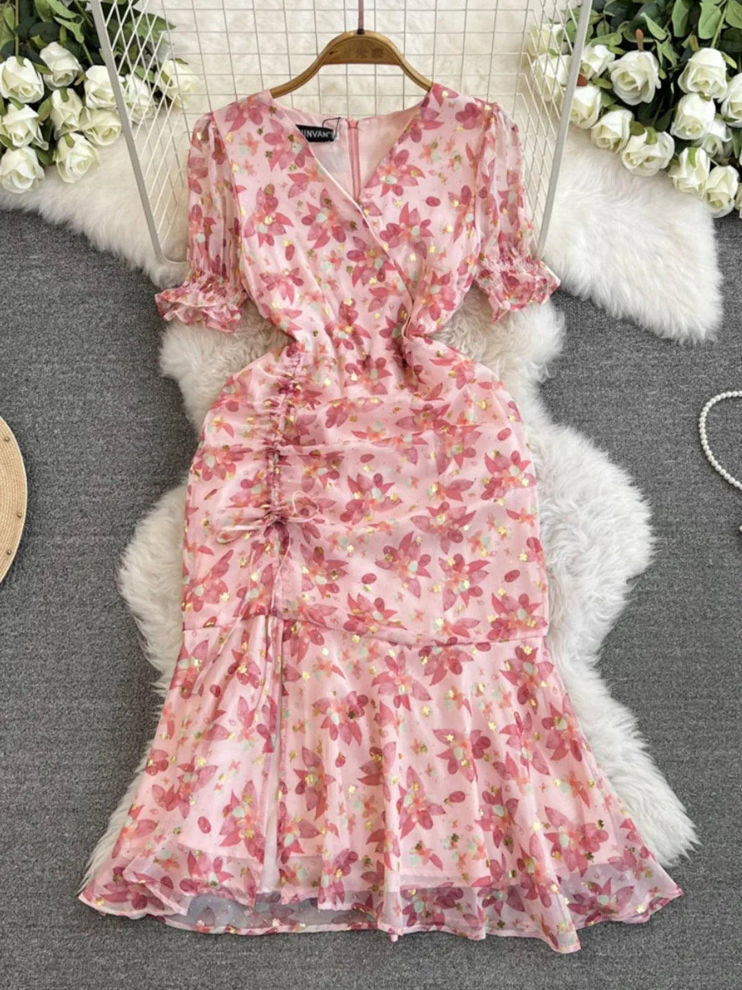 Levoire | Robe en sifon à fleuries