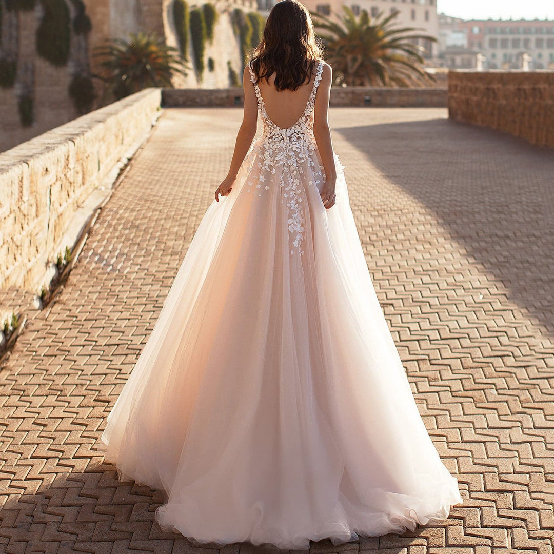 Levoire | Élégant robe de mariée broderie longue jupe