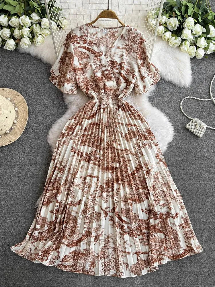 Levoire | Robe étroite avec décolleté en V et manches raglan Rostrot Taille libre