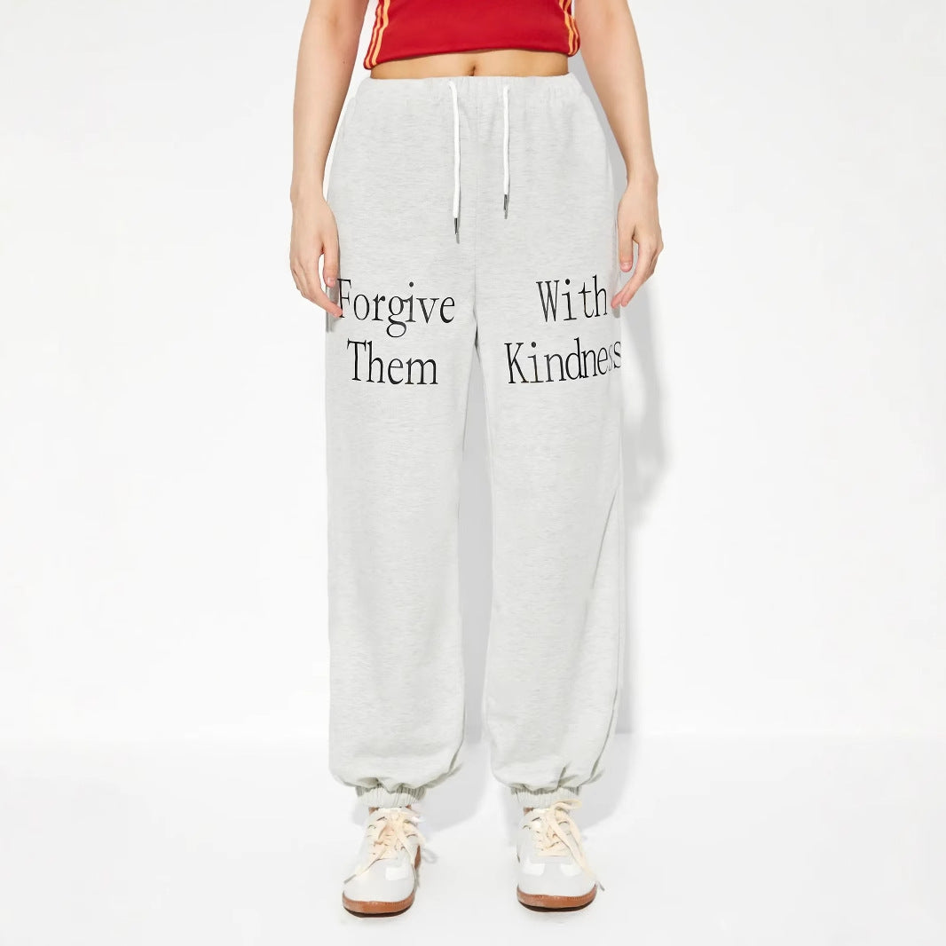 Pantalons de jogging décontractés pour femmes avec imprimé graphique et taille élastique Levoire