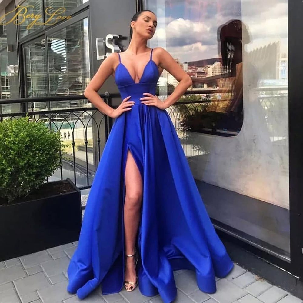 Levoire | Tenue de soirée glamour à fente Bleu