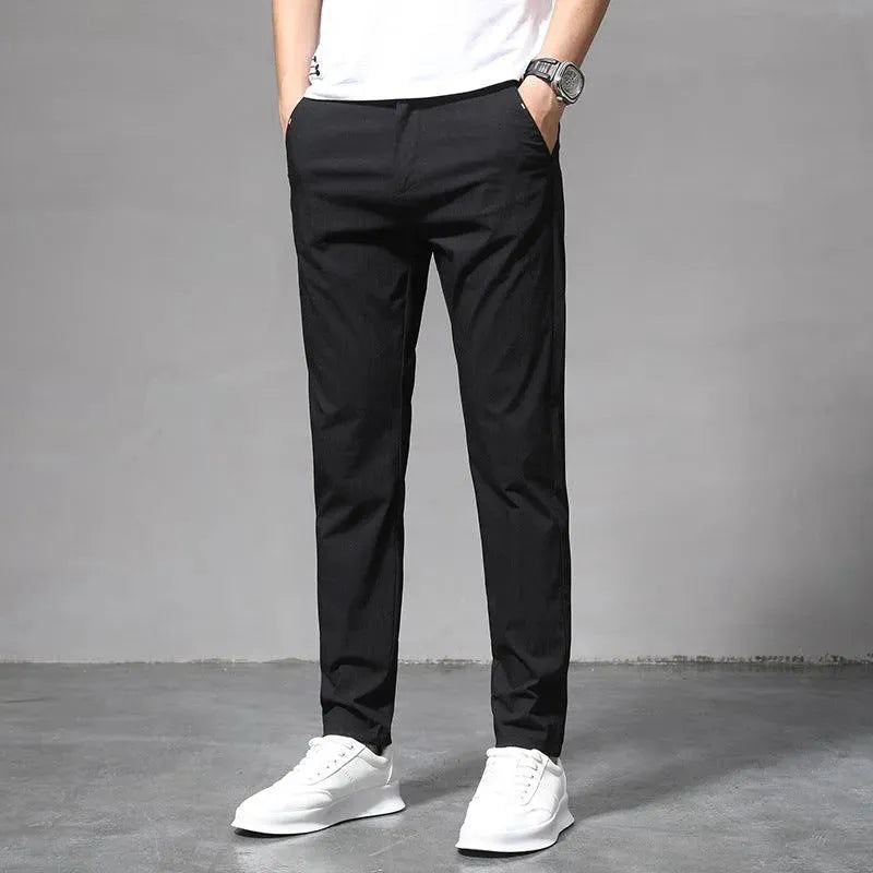 Levoire | Pantalons droits fins pour homme Noir