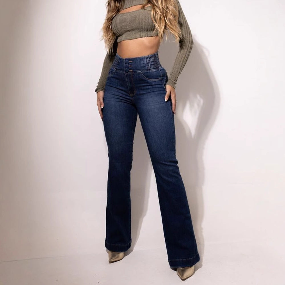 Jeans évasés taille haute pour femmes avec coupe élégante Levoire