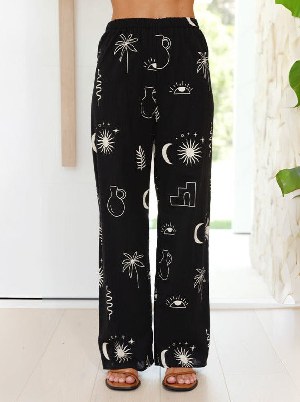 Levoire | Ensemble Imprimé Avec Lien Et Pantalons