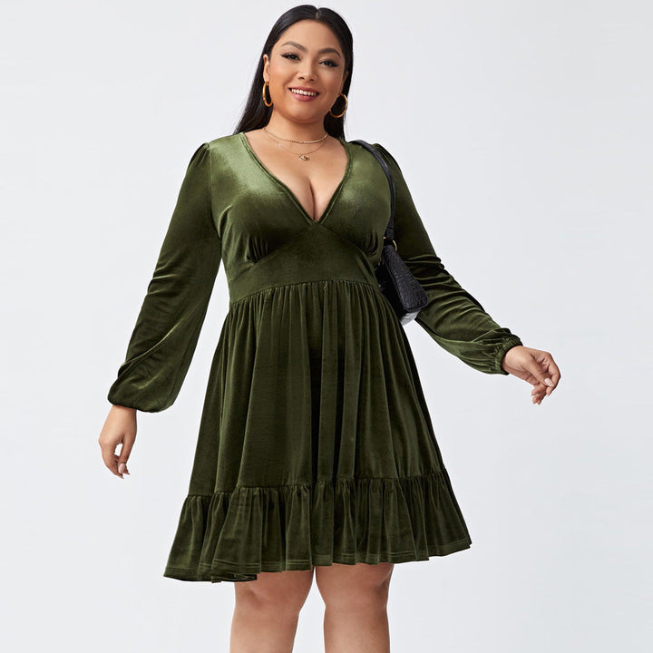 Levoire | Robe en velours Manches longues Robe en velours sexy