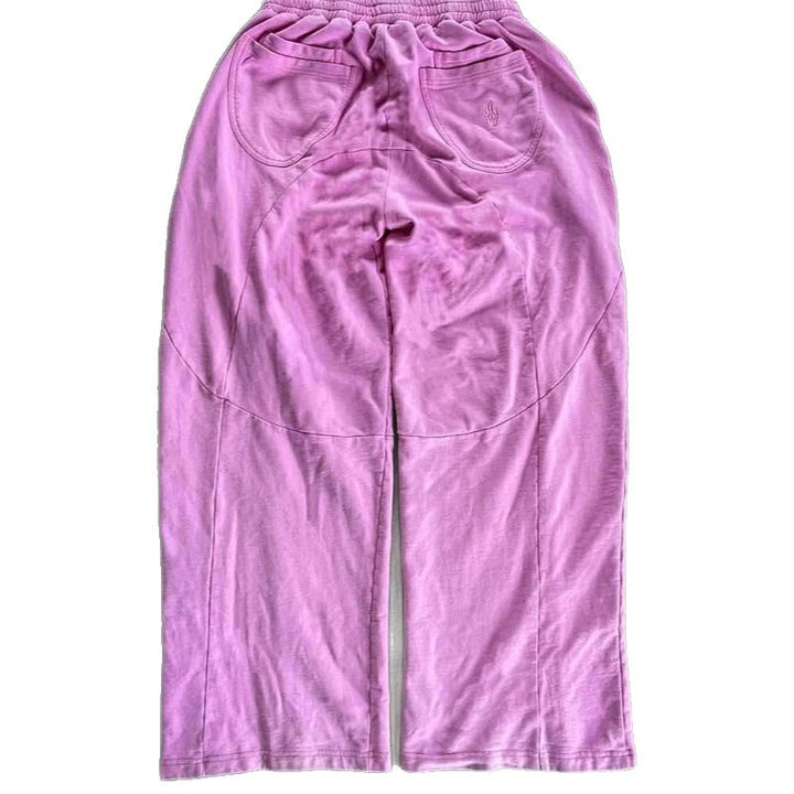 Pantalons en tissu décontractés pour femmes avec taille élastique et poches latérales volumineuses Levoire