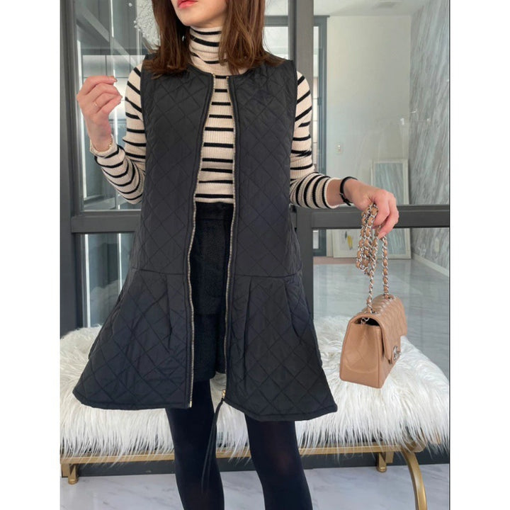 Gilet matelassé pour femme avec jupe évasée et fermeture éclair pratique Levoire
