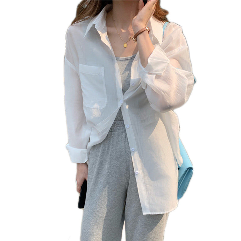 Blouse transparente pour femmes avec coupe moderne et coupe décontractée Levoire