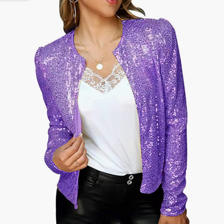 Levoire | Élégante Veste de Printemps Courte Casual Violet