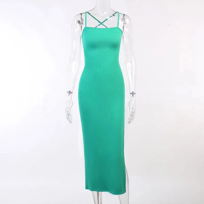 Levoire | Robe Enganched pour femmes sans dos Vert