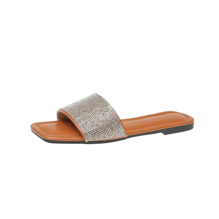 Levoire | Sandales avec des strass Brun clair
