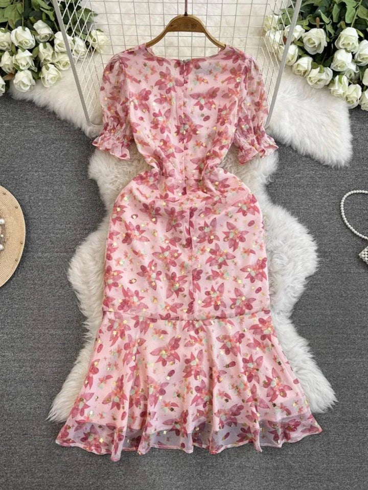 Levoire | Robe en sifon à fleuries